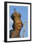 One of 30 Charles Bridge statues, St. Elizabeth. Prague, Capital city of Czech, Czech Republic-Tom Haseltine-Framed Photographic Print