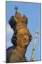 One of 30 Charles Bridge statues, St. Elizabeth. Prague, Capital city of Czech, Czech Republic-Tom Haseltine-Mounted Photographic Print