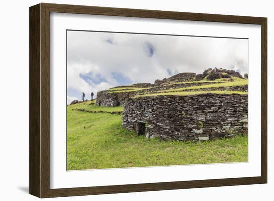 One of 53 Stone Masonry Houses at Orongo-Michael Nolan-Framed Photographic Print