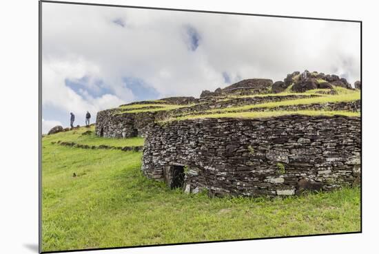 One of 53 Stone Masonry Houses at Orongo-Michael Nolan-Mounted Photographic Print