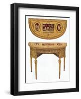 'One of a pair of Adam side-tables, the top painted in the manner of Pergolesi', 18th century-Robert Adam-Framed Giclee Print