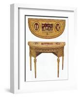 'One of a pair of Adam side-tables, the top painted in the manner of Pergolesi', 18th century-Robert Adam-Framed Giclee Print