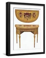 'One of a pair of Adam side-tables, the top painted in the manner of Pergolesi', 18th century-Robert Adam-Framed Giclee Print