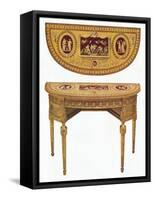 'One of a pair of Adam side-tables, the top painted in the manner of Pergolesi', 18th century-Robert Adam-Framed Stretched Canvas