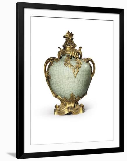 One of a Pair of Louis Xv Style Vases and Covers, Mounts Dated 1883, Porcelain Late Eighteenth-Henri Dasson-Framed Giclee Print