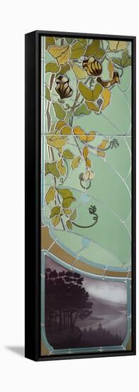 One of a Pair of Stained Glass Doors-Jacques Gruber-Framed Stretched Canvas