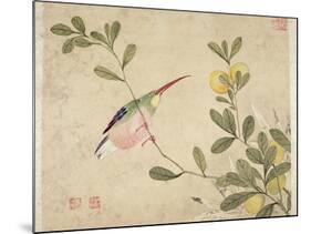 One of a Series of Paintings of Birds and Fruit, Late 19th Century-Wang Guochen-Mounted Giclee Print