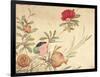 One of a Series of Paintings of Birds and Fruit, Late 19th Century-Wang Guochen-Framed Giclee Print