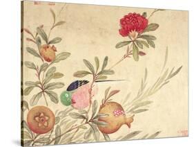 One of a Series of Paintings of Birds and Fruit, Late 19th Century-Wang Guochen-Stretched Canvas