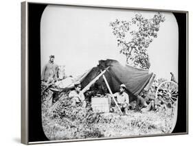 One of General Grant's Union Field Telegraph Stations During the American Civil War, 1861-1865-null-Framed Photographic Print