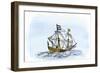 One of Henry Hudson's Ships, 17th Century-null-Framed Giclee Print