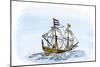 One of Henry Hudson's Ships, 17th Century-null-Mounted Giclee Print