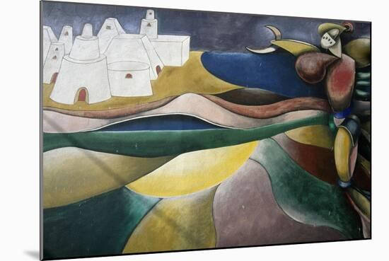 One of Hundreds of Murals in Orgosolo, Sardinia, Italy-null-Mounted Giclee Print