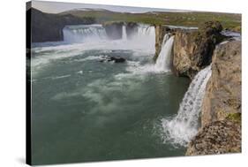 One of Iceland's Most Spectacular Waterfalls, Godafoss (Waterfall of the Gods), Outside Akureyri-Michael Nolan-Stretched Canvas