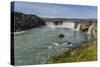 One of Iceland's Most Spectacular Waterfalls, Godafoss (Waterfall of the Gods), Outside Akureyri-Michael Nolan-Stretched Canvas