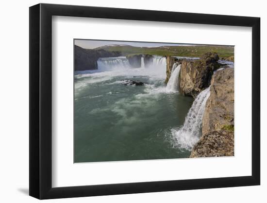 One of Iceland's Most Spectacular Waterfalls, Godafoss (Waterfall of the Gods), Outside Akureyri-Michael Nolan-Framed Photographic Print