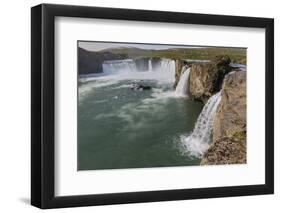 One of Iceland's Most Spectacular Waterfalls, Godafoss (Waterfall of the Gods), Outside Akureyri-Michael Nolan-Framed Photographic Print