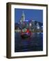 One of Last Remaining Chinese Sailing Junks, Victoria Harbour from Kowloon, Hong Kong, China, Asia-Gavin Hellier-Framed Photographic Print