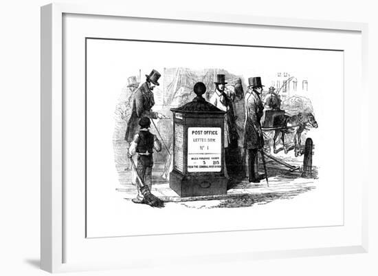 One of London's First Pillar (Lette) Boxes, 1855-null-Framed Giclee Print