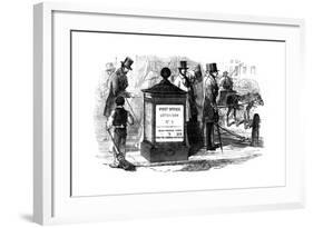 One of London's First Pillar (Lette) Boxes, 1855-null-Framed Giclee Print