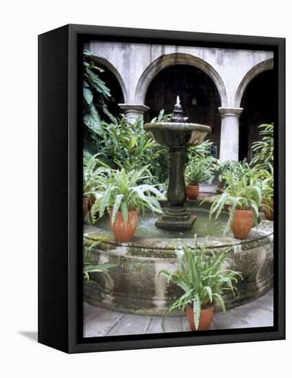 One of Many Lovely Garden Courtyards in Old Havana, Havana, Cuba, West Indies, Central America-R H Productions-Framed Stretched Canvas