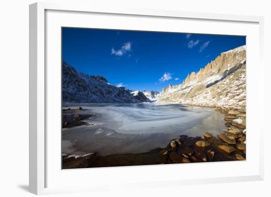 One of Many Stunning Titcomb Lakes in the Titcomb Basin in the Wind River Range in Wyoming-Ben Herndon-Framed Photographic Print