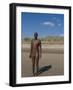 One of the 100 Men of Another Place, also known as the Iron Men, Statues by Antony Gormley-Ethel Davies-Framed Photographic Print