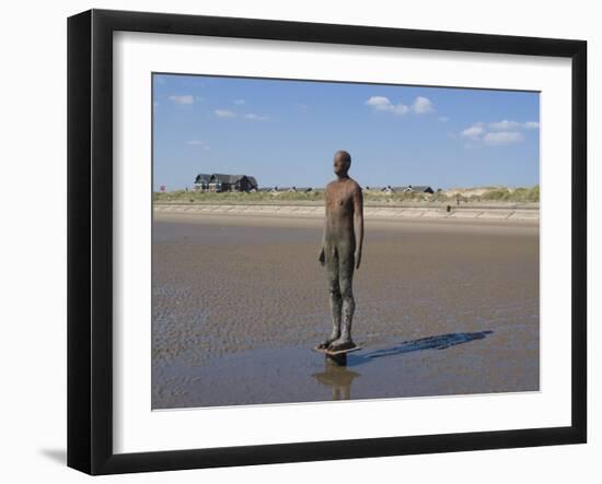 One of the 100 Men of Another Place, also known as the Iron Men, Statues by Antony Gormley-Ethel Davies-Framed Photographic Print