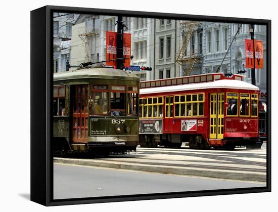 One of the 1920s Era Streetcars-null-Framed Stretched Canvas