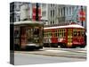 One of the 1920s Era Streetcars-null-Stretched Canvas