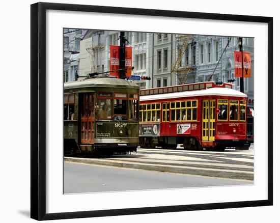 One of the 1920s Era Streetcars-null-Framed Photographic Print