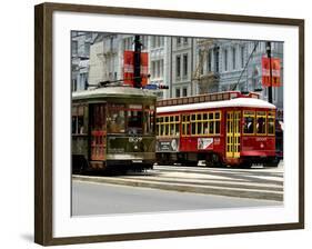 One of the 1920s Era Streetcars-null-Framed Photographic Print