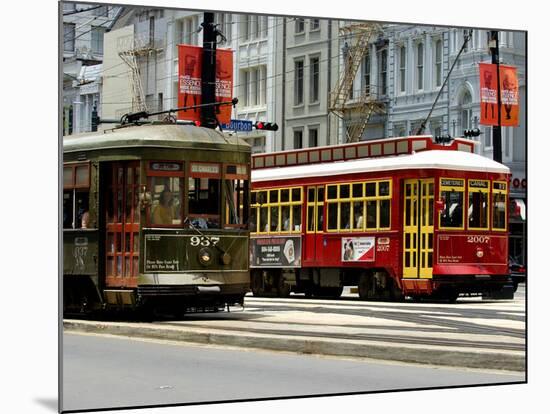 One of the 1920s Era Streetcars-null-Mounted Photographic Print