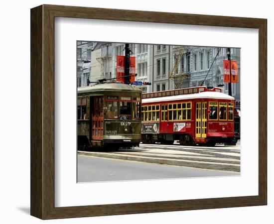 One of the 1920s Era Streetcars-null-Framed Photographic Print