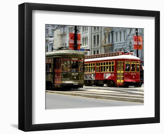 One of the 1920s Era Streetcars-null-Framed Photographic Print