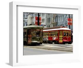 One of the 1920s Era Streetcars-null-Framed Photographic Print