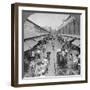 One of the Chief Native Market Streets, Rangoon, Burma, 1908-null-Framed Photographic Print