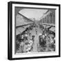 One of the Chief Native Market Streets, Rangoon, Burma, 1908-null-Framed Photographic Print