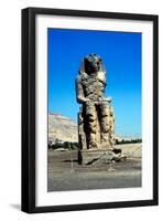 One of the Colossi of Memnon, Near the Valley of the Kings, Egypt, 14th Century Bc-null-Framed Photographic Print