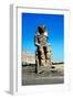 One of the Colossi of Memnon, Near the Valley of the Kings, Egypt, 14th Century Bc-null-Framed Photographic Print