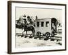One of the First Horse-Drawn Trains of Baltimore and Ohio Railway-null-Framed Giclee Print