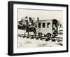 One of the First Horse-Drawn Trains of Baltimore and Ohio Railway-null-Framed Giclee Print