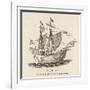 One of the Five Vessels of His Fleet the Caravel Victoria-null-Framed Art Print