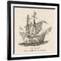 One of the Five Vessels of His Fleet the Caravel Victoria-null-Framed Art Print