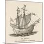 One of the Five Vessels of His Fleet the Caravel Victoria-null-Mounted Art Print