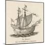 One of the Five Vessels of His Fleet the Caravel Victoria-null-Mounted Art Print