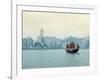 One of the Last Remaining Chinese Sailing Junks on Victoria Harbour, Hong Kong, China-Amanda Hall-Framed Photographic Print