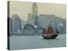 One of the Last Remaining Chinese Sailing Junks on Victoria Harbour, Hong Kong, China-Amanda Hall-Stretched Canvas