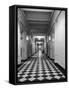 One of the Long Corridors in the State Dept. Building with a Messenger Desk Out in the Hall-Alfred Eisenstaedt-Framed Stretched Canvas