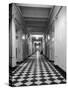 One of the Long Corridors in the State Dept. Building with a Messenger Desk Out in the Hall-Alfred Eisenstaedt-Stretched Canvas